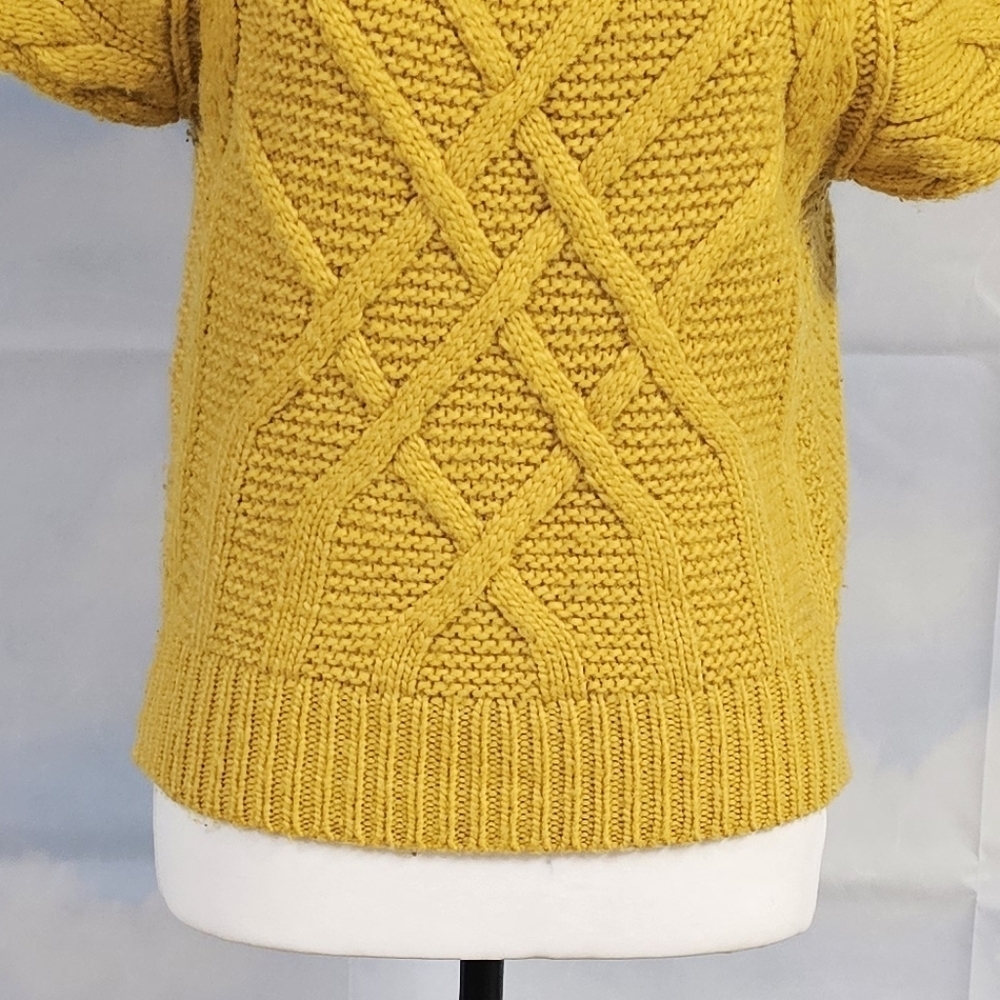 LOFT | WOOL BLEND SHORT SLEEVE FUNNEL NECK SWEATER KNIT TOP - Picture 10 of 16